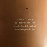 Menu last page   at Miss Bliss Wholefoods Kitchen in West End