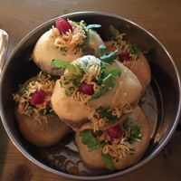 Vegan yoghurt chaat ‘bombs’!  at Mowgli - Bold St in Liverpool