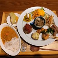 Vegan dinner at Kunelasob Eco-Guesthouse in Oboke