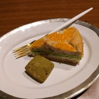 Vegan cake and matcha biscuit at Kunelasob Eco-Guesthouse in Oboke