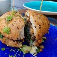 Potobello Burger at The Glass Den in Coburg