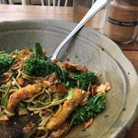 breakfast soba - one of the best vegan dishes I've eaten out at The Glass Den in Coburg