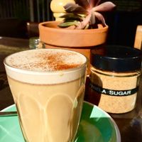 Almond chai at The Glass Den in Coburg