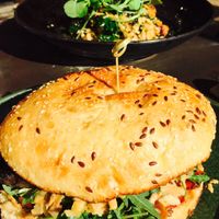 Portabello burger at The Glass Den in Coburg