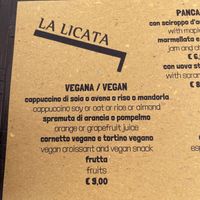 They have also vegan lunch at La Licata in Rome