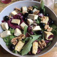 Salad with tofu, olives and walnuts at La Licata in Rome
