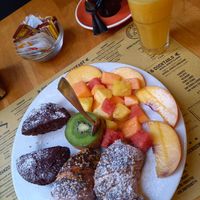 Vegan breakfast for € 9 including orange juice and cappuchino. at La Licata in Rome