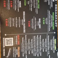 Menu at La Licata in Rome