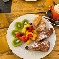 Vegan breakfast offering  at La Licata in Rome