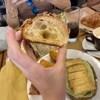 Vegan croissant texture (super fluffy 😋 )  at La Licata in Rome