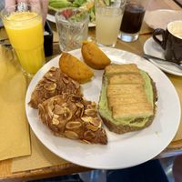 Vegan breakfast (subbed avocado toast with tofu (specify no egg) for the fruit)  at La Licata in Rome