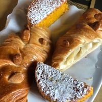 vegan croissant and carrot cake! delicious! at La Licata in Rome