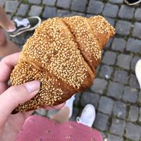 Seeded crossaint at La Licata in Rome