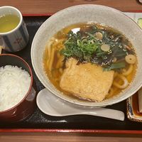 Vegetarian/vegan set udon with rice  at Rokumeien in Nara