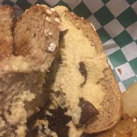 Vegan grilled cheese with vegan bacon at Dancing Avocado in Daytona Beach