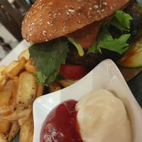 Veganer Burger at Pier 14 in Seebad Zinnowitz