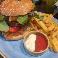 Garden Burger with Fries at Pier 14 in Seebad Zinnowitz
