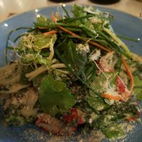 Pasta hinding under loads of salad at Pier 14 in Seebad Zinnowitz