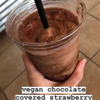 Chocolate strawberry milkshake- ask for it to be made vegan  at Epik Burger in Jacksonville