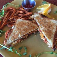 eggplant sandwich at Go Vegan Cafe in Las Vegas
