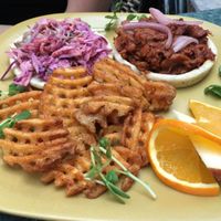 pulled back burger at Go Vegan Cafe in Las Vegas