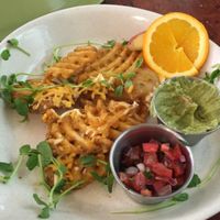 Delicious cheese fries  at Go Vegan Cafe in Las Vegas