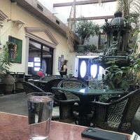 inside has a beautiful fountain at Go Vegan Cafe in Las Vegas