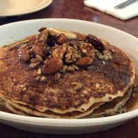 Banana pancake with mixed nuts and seeds at Go Vegan Cafe in Las Vegas