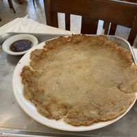 Potato pancake.   Confirmed vegan.  They usually are in Korea but of course still ask!  at Shoue-Hyang in Sokcho