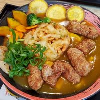 The top-of-line curry udon dish. Breath-taking. at Mimikou in Kyoto