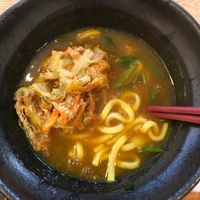 Veggie tempura curry udon- SO good! at Mimikou in Kyoto