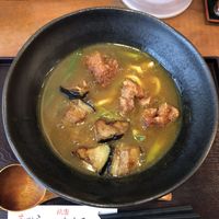 Curry broth with soy nuggets at Mimikou in Kyoto