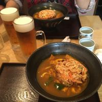 Curry udon with tempura  at Mimikou in Kyoto