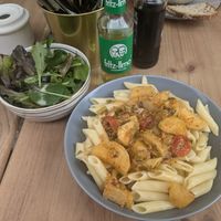 Pasta dish of the day (fake tuna) at Fancy Foods in Wuppertal