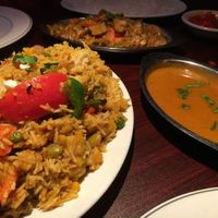 Chick pea and rice with curry at Amrit Palace Indian Restaurant in Ocala