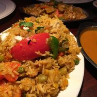 Chick pea dish with curry at Amrit Palace Indian Restaurant in Ocala