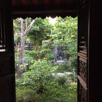 their lovely Garden  at San May Vegetarian in Hue