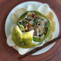 pomelo salad at San May Vegetarian in Hue