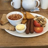 Gorgeous, huge, vegan brekkie  at Blue Note Cafe in Glastonbury