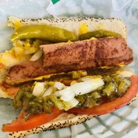 Impossible hot dog!   at Mustard's Last Stand - Harbor City Blvd in Melbourne