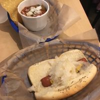 veggie chili and vegan dog at Mustard's Last Stand - New Haven Ave in Melbourne
