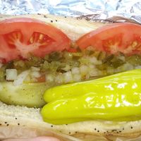 Chicago style veggie dog at Mustard's Last Stand - New Haven Ave in Melbourne