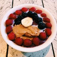 The açaí bowl with peanut butter👐💫 at The Juicery in Berlin