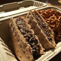 black bean burger at Naked Lunch in Herndon