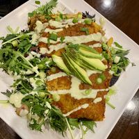 Organic Mushroom Medley Enchilada.   at GreenFare Organic Cafe in Herndon