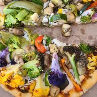 Roasted Vegetables Pizza at GreenFare Organic Cafe in Herndon