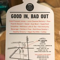 Address  at Be-Juiced in Hong Kong Island