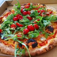 One of the vegan pizzas. at Pizzeria Dope in Amsterdam