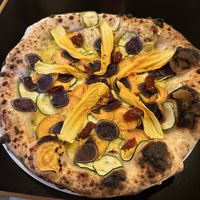 Flower blossom pizza  at Pizzeria Dope in Amsterdam