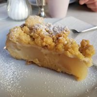 Pear crumble cake at You're Welcome in Berlin